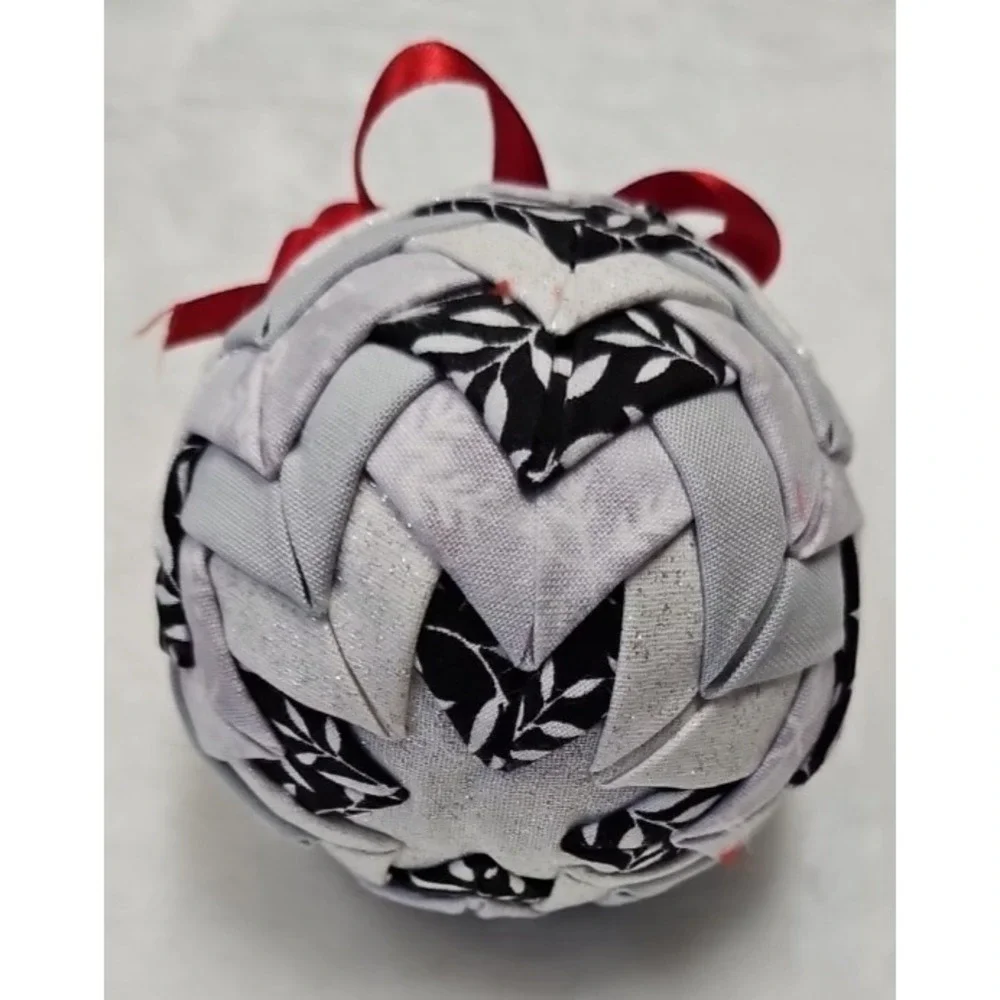 Homemade christmas ornaments with‎ two velvet tree's